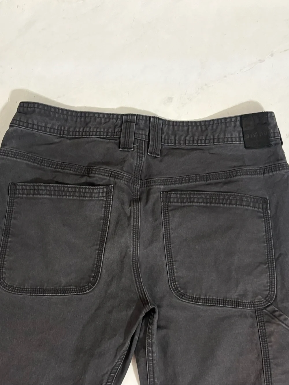 Prana Size 31 Gray Straight Leg Carpenter Jeans Western Outdoor Hiking Travel